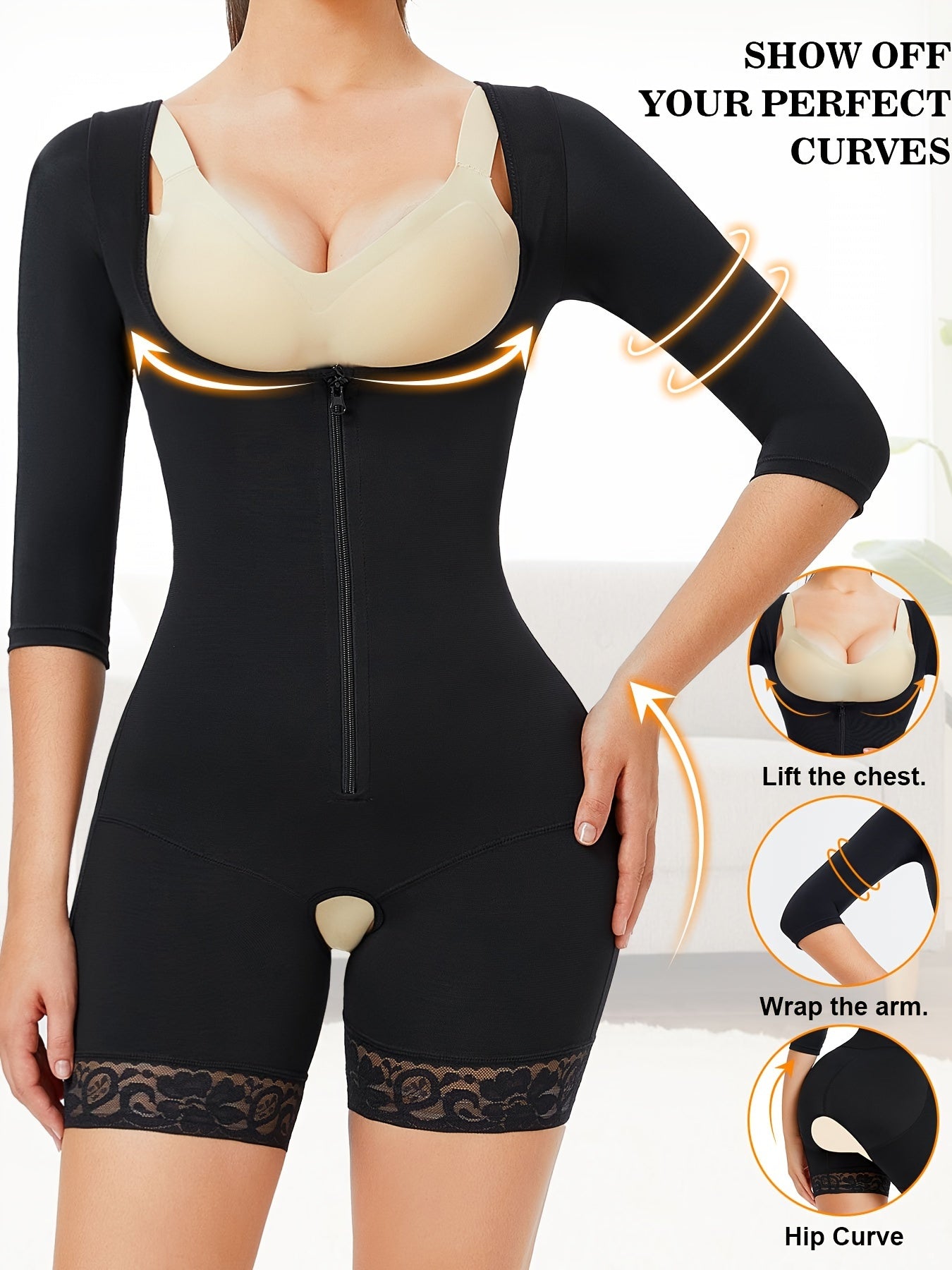 Postpartum Shaping Bodysuit - Waist Trainer Tummy Control Open Crotch Open Bust Slip Body Shaper - Breathable Fabric - For Women Postpartum Recovery & Shapewear - Suitable for Daily Wear & Exercise - Perfect Gift for New Moms