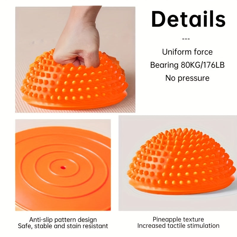 4-Pack Non-Slip PVC Balance Balls with Air Pump - Multi-Color Stability Balls for Yoga, Pilates, Gym & Tactile Relax | Foot Massage, Sensory Play & Balance Training | Ideal for Fitness, Easter, Mother’s Day Gifts, Pilates A