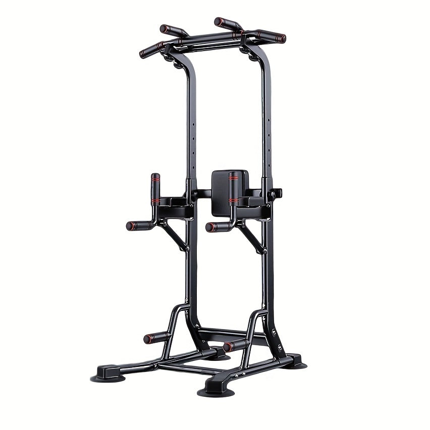 Multi-Functional Power Tower with Pull-Up and Dip Station, Adjustable Height Home Gym Workout Equipment, Tungsten Steel Wall-Mounted Strength Training Exercise Stand