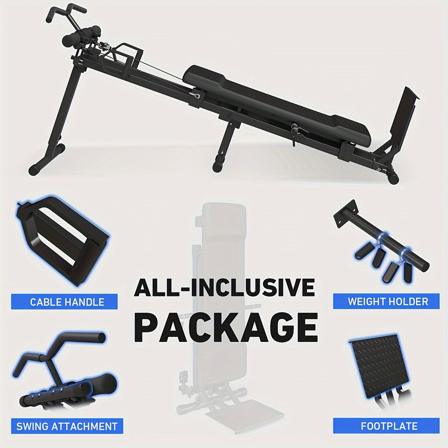 1 Total Gym Bench Press - Versatile Indoor Home Gym Workout Equipment, Black Iron with Adjustable Backrest and Arm Support, Ideal for Full Body Strength Training, Gym Accessories