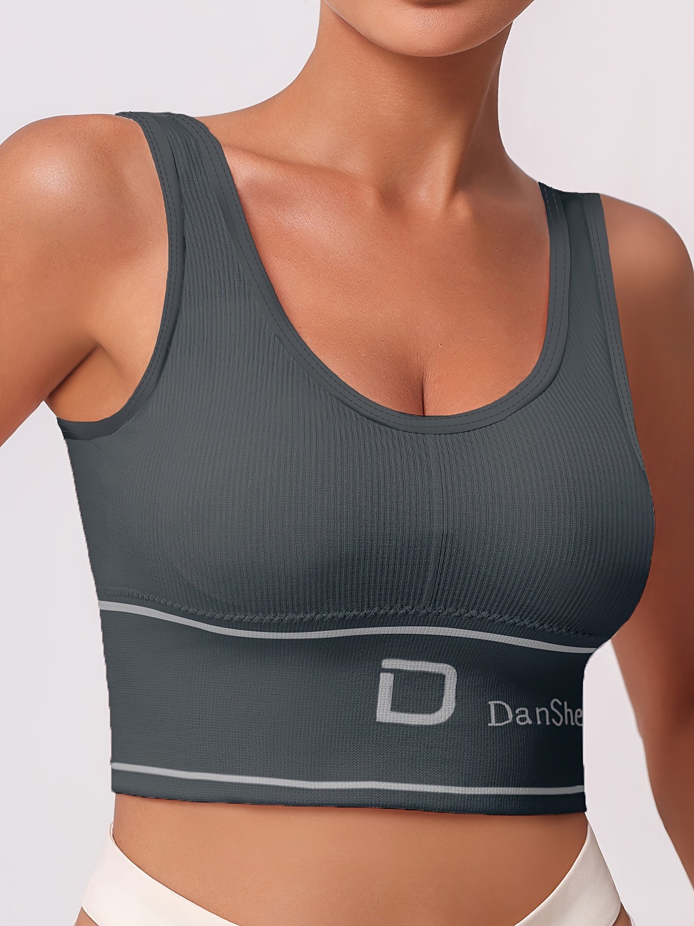 4 Pcs Stretch Exercise Fitness No Steel Ring Bra, Running Casual Gym Yoga Full Coverage Bra
