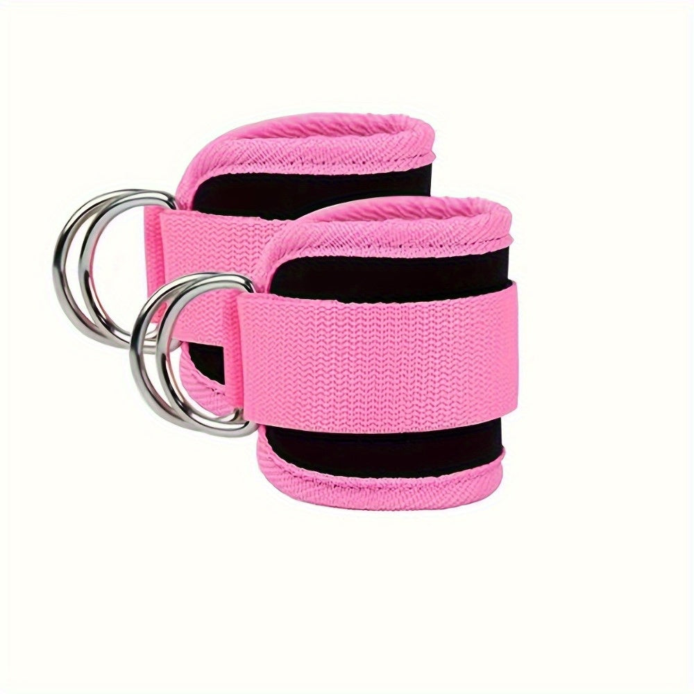2pcs Adjustable Comfortable Ankle Straps - Ultra-Comfortable Design with Sturdy D-Ring for Secure Attachment - Perfect for Gym, Fitness, Workout, Exercise, Glute & Leg Muscles Training on Cable Machines