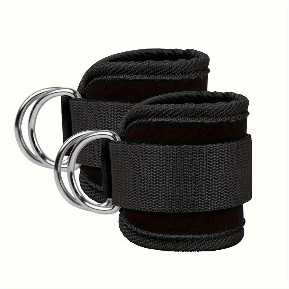 2pcs Adjustable Comfortable Ankle Straps - Ultra-Comfortable Design with Sturdy D-Ring for Secure Attachment - Perfect for Gym, Fitness, Workout, Exercise, Glute & Leg Muscles Training on Cable Machines
