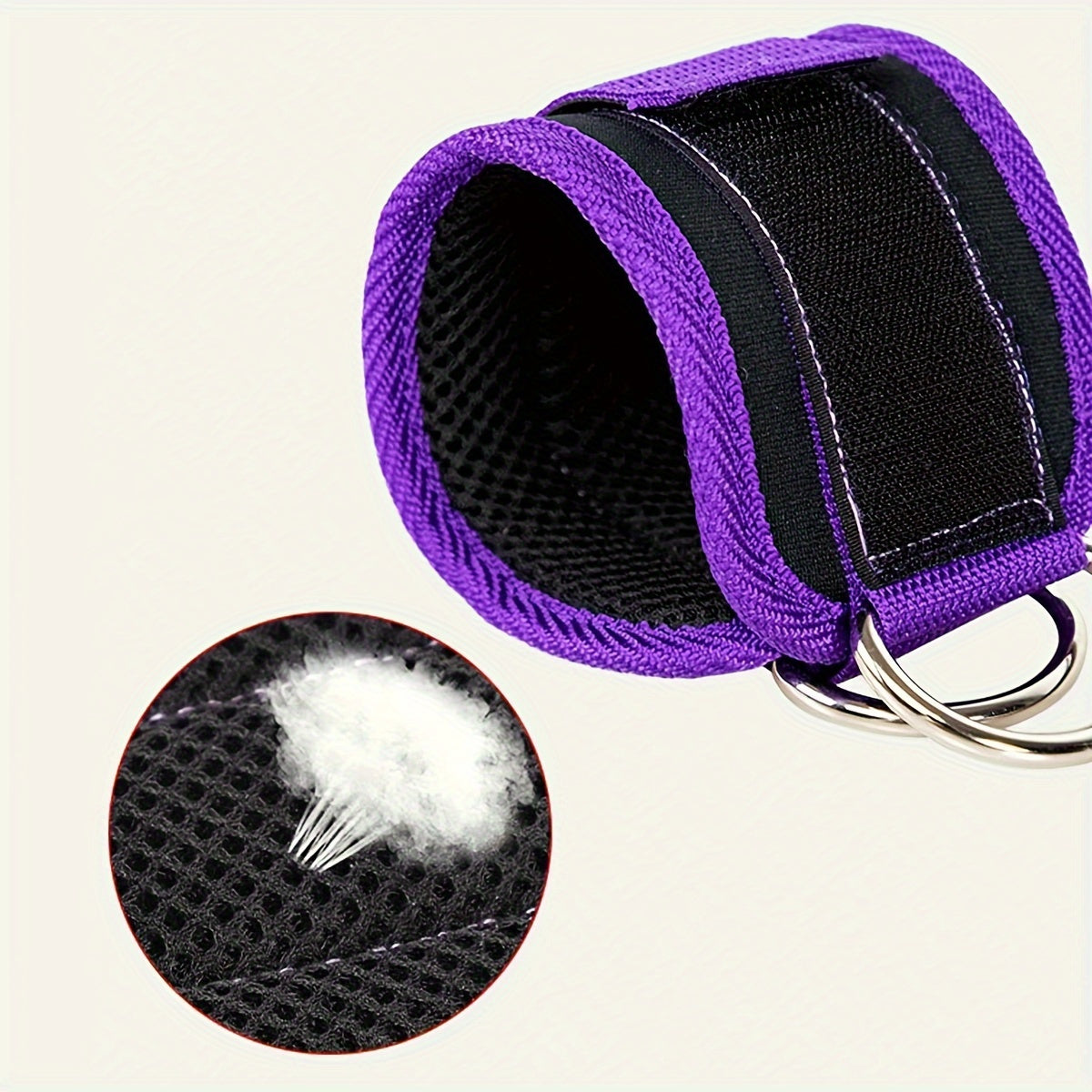 2pcs Adjustable Comfortable Ankle Straps - Ultra-Comfortable Design with Sturdy D-Ring for Secure Attachment - Perfect for Gym, Fitness, Workout, Exercise, Glute & Leg Muscles Training on Cable Machines