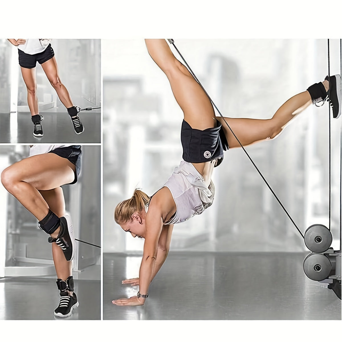 2pcs Adjustable Comfortable Ankle Straps - Ultra-Comfortable Design with Sturdy D-Ring for Secure Attachment - Perfect for Gym, Fitness, Workout, Exercise, Glute & Leg Muscles Training on Cable Machines