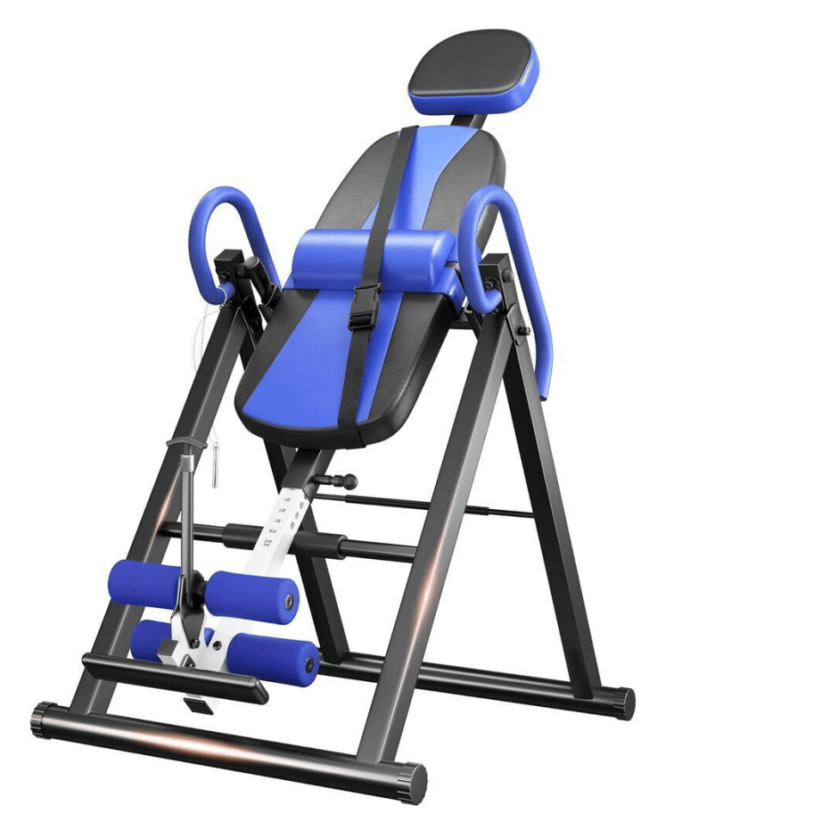 1pc Stainless Steel Gravity Inversion Table, Foldable Home Gym Back Spine Exercise Equipment for Indoor Fitness and Relief