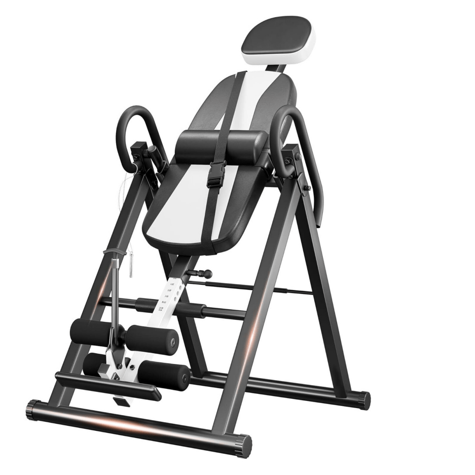 1pc Stainless Steel Gravity Inversion Table, Foldable Home Gym Back Spine Exercise Equipment for Indoor Fitness and Relief