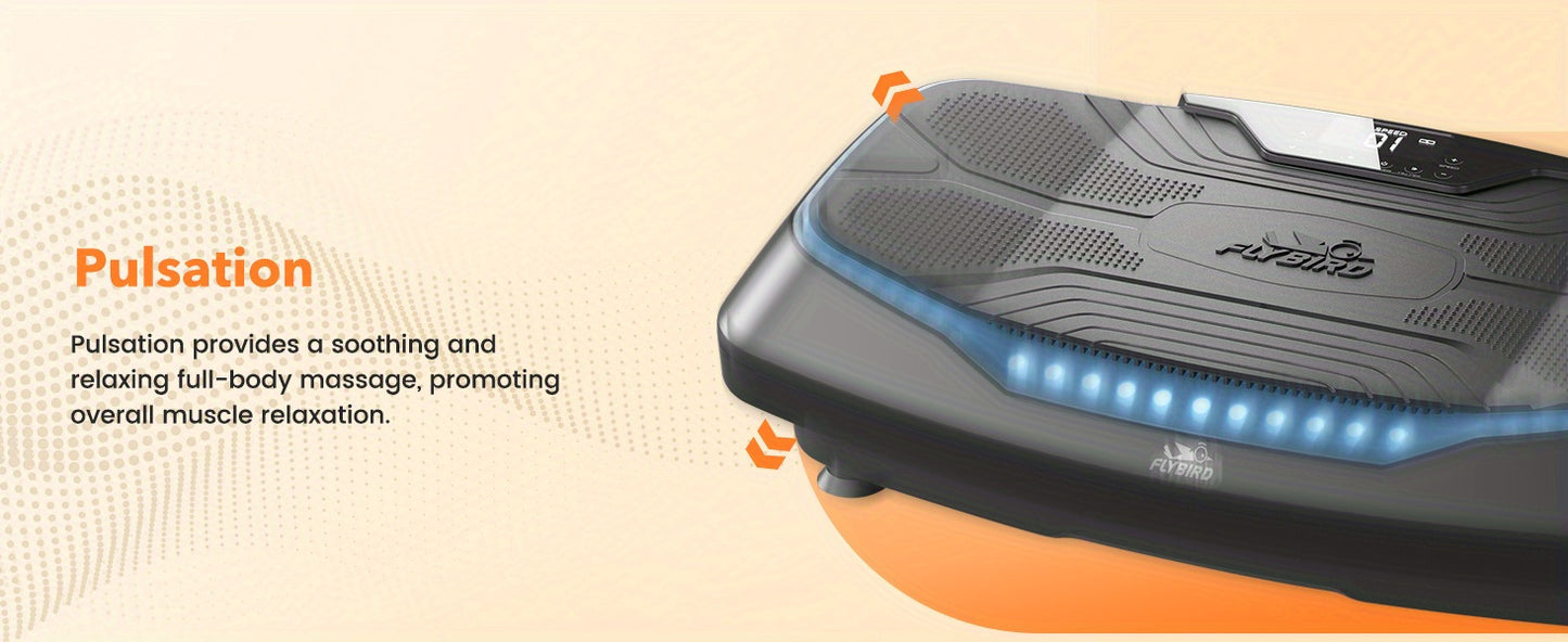 4D Vibration Plate-Triple Motors Oscillation, Linear, Pulsation Vibration Plate Exercise Machine, 30Hz-40Hz Vibration Plate Exercise Machine for Bone Density Building & Lymphatic Drainage