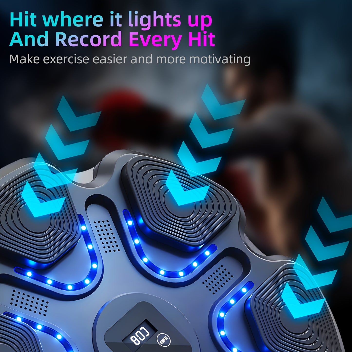 Music Boxing Machine - LOVEWE Wall Mounted Workout Equipment For Adults With Boxing Gloves - Home Boxing Target Machine