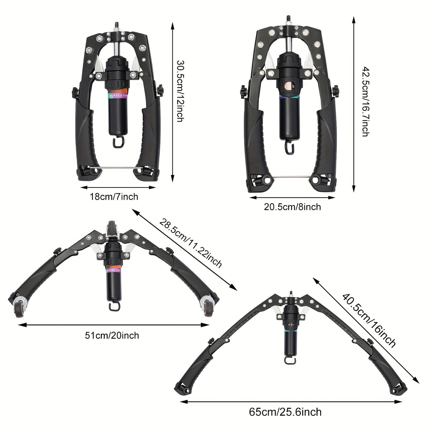Twister Arm Exerciser - Adjustable 22-440lbs Hydraulic Abdominal Exercise Wheel