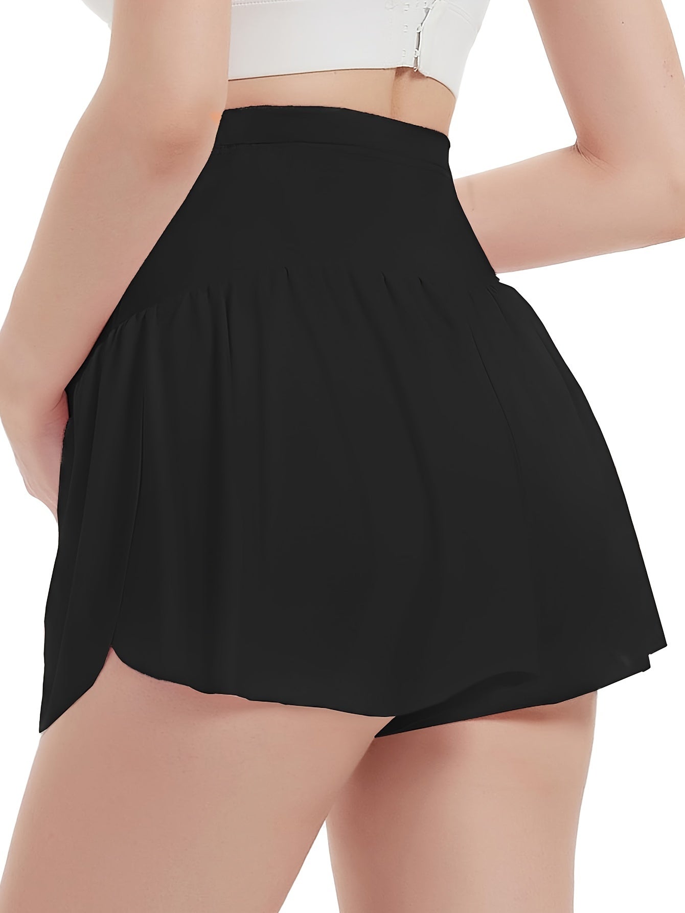 1 Piece Maternity Sport Flowy Shorts 2 in 1 Butterfly Abdominal Exercise with Pockets Pregnancy Shorts for Running