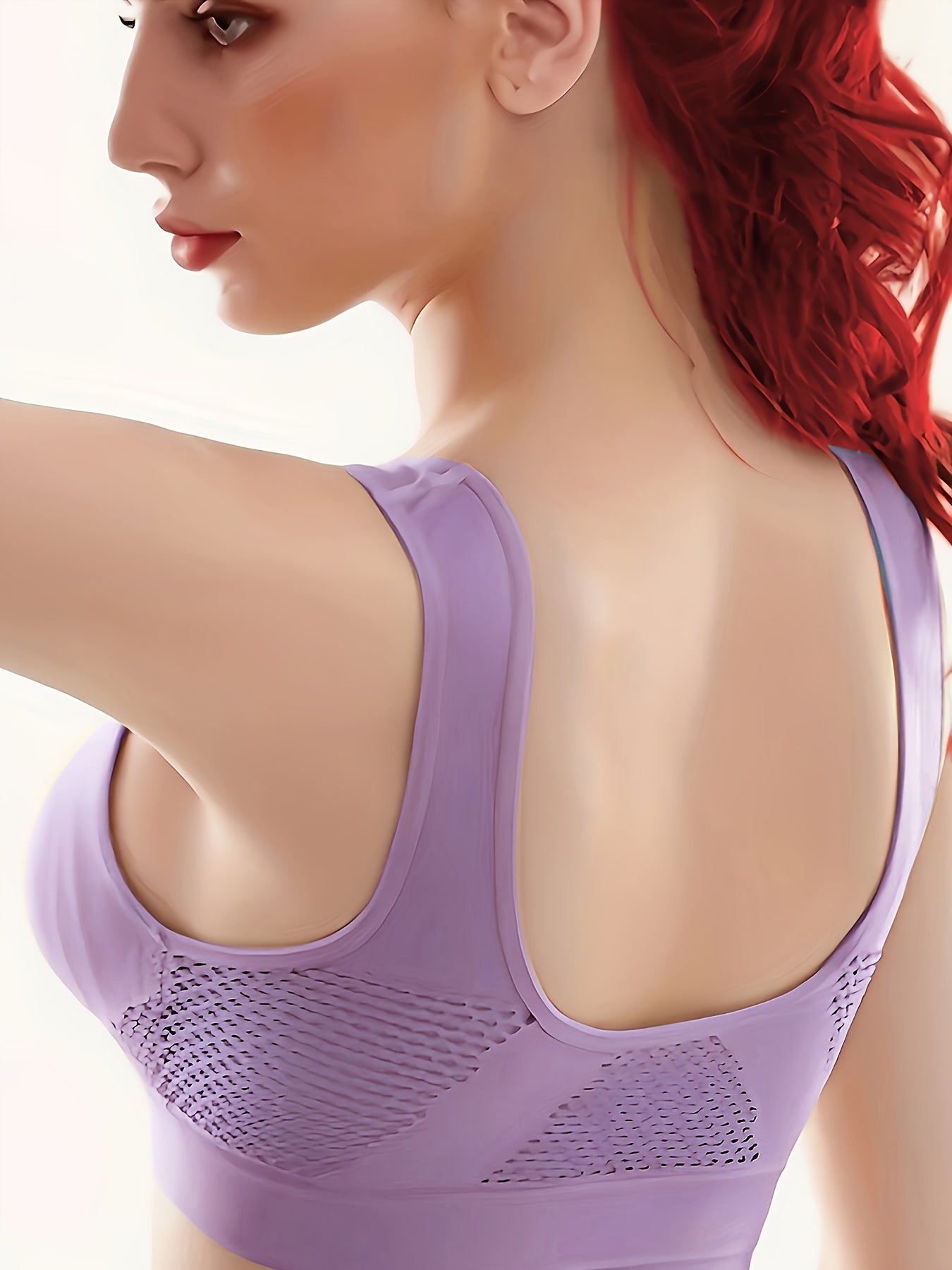 6-Pack Women's Sports Bras in Solid Colors, Wire-Free with Breathable Hollow-Out Design, Soft versatile Activity Bras, Comfortable Activewear for Fitness & Exercise