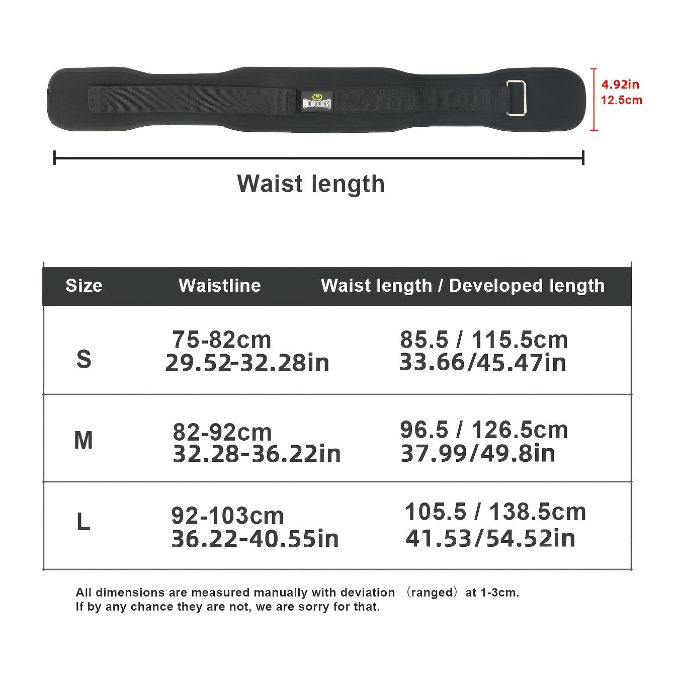 1pc Unisex EVA Weightlifting Belt, Quick Locking Back Support, Waist Band For Bodybuilding, Fitness, Powerlifting, Cross Training, Squats, Workout & Exercise