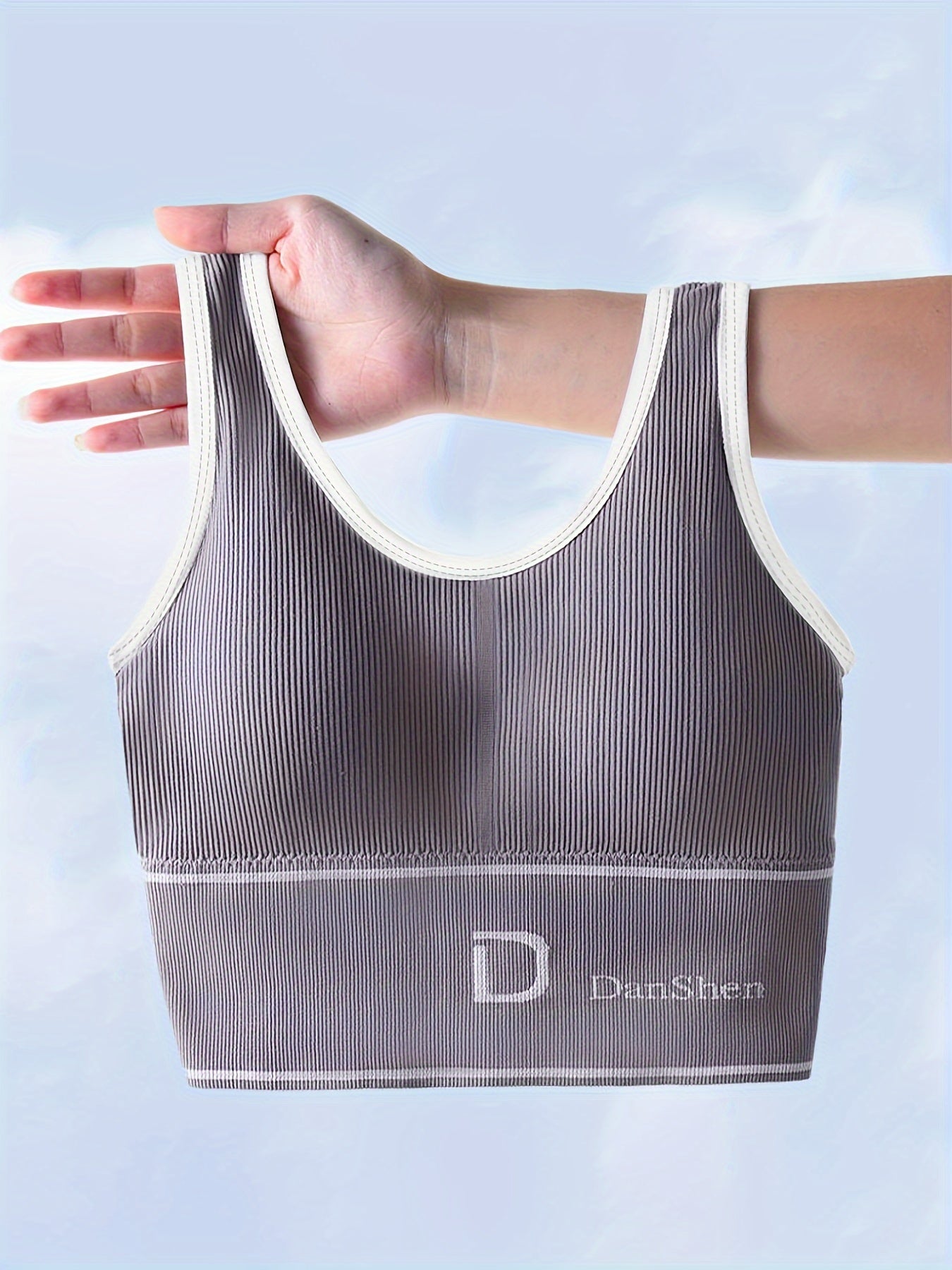 3-piece Set, No Steel Ring Stretch Exercise Fitness Bra, Spring And Autumn Style Running Casual Gym Yoga Underwear