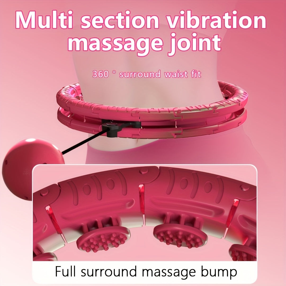 Universal Fitness Circles, 24-32 Section Adjustable Weighted Exercise Ring with Massaging Nodes, ABS Material, Full Surround Vibration Massage Joint, Pilates Sports and Gym Equipment