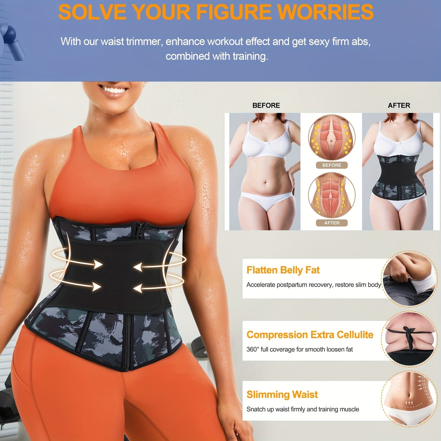 Women's Waist Trainer, Abdomen-restraining Exercise, Sweat-absorbing Slimming Belt For Reducing Belly Fat And Waist During Workouts