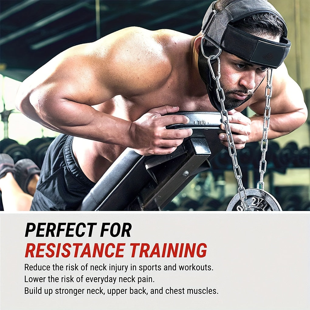 1pc Weight Lifting Training Headband With Chain, Suitable For Strength Training, Muscle Exercise