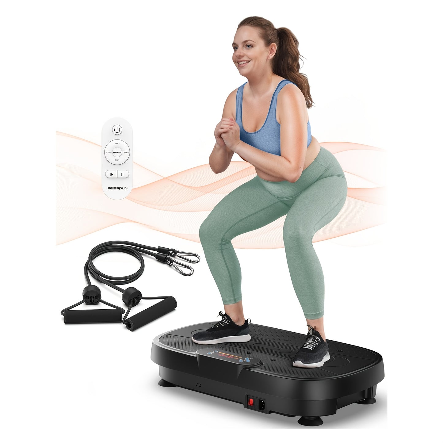 Vibration Plate Equipment- Whole Body Workout Equipment for Women, And Silicone Pedal, Gift Stocking, Christmas Gift for Your Family