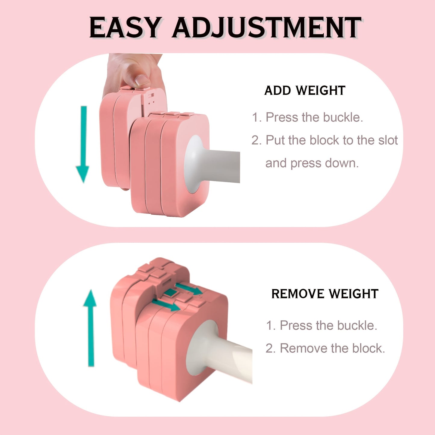 Adjustable Dumbbell Set of 2, 5in 1 Free Weights Dumbbells Set, 11lb Dumbbells Pair, Each 2.2lb, 4.4lb, 6.6lb, 8.8lb, 11lb with TPU Rubber, Adjustable Weight Dumbbells for Women/Men Home Gym Exercise Traning Full Body Stength