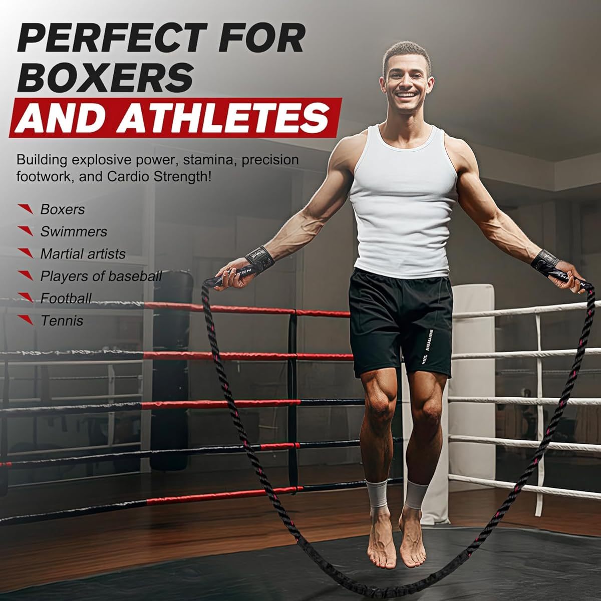 Jump Rope, Weighted Jump Ropes for Men women, 2. 8lb 3. 8lb 5lb Heavy Skipping Rope for Exercise, Adult Jumpropes for Home Workout, Improve Strength and Building Muscle, Total Body Workout Equipment