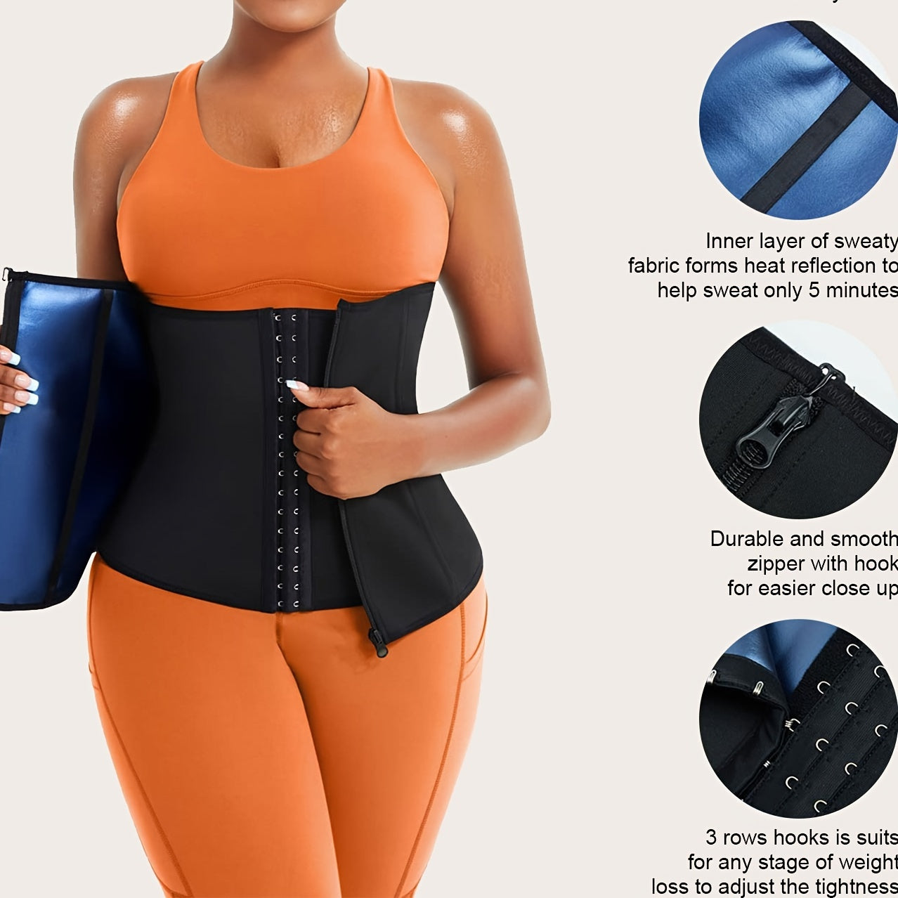 Women's Waist Trainer Trimmer, Slimming Abdomen Belt, Exercise Waist Belt, Sweat-absorbing Belly Belt, Sauna Belt