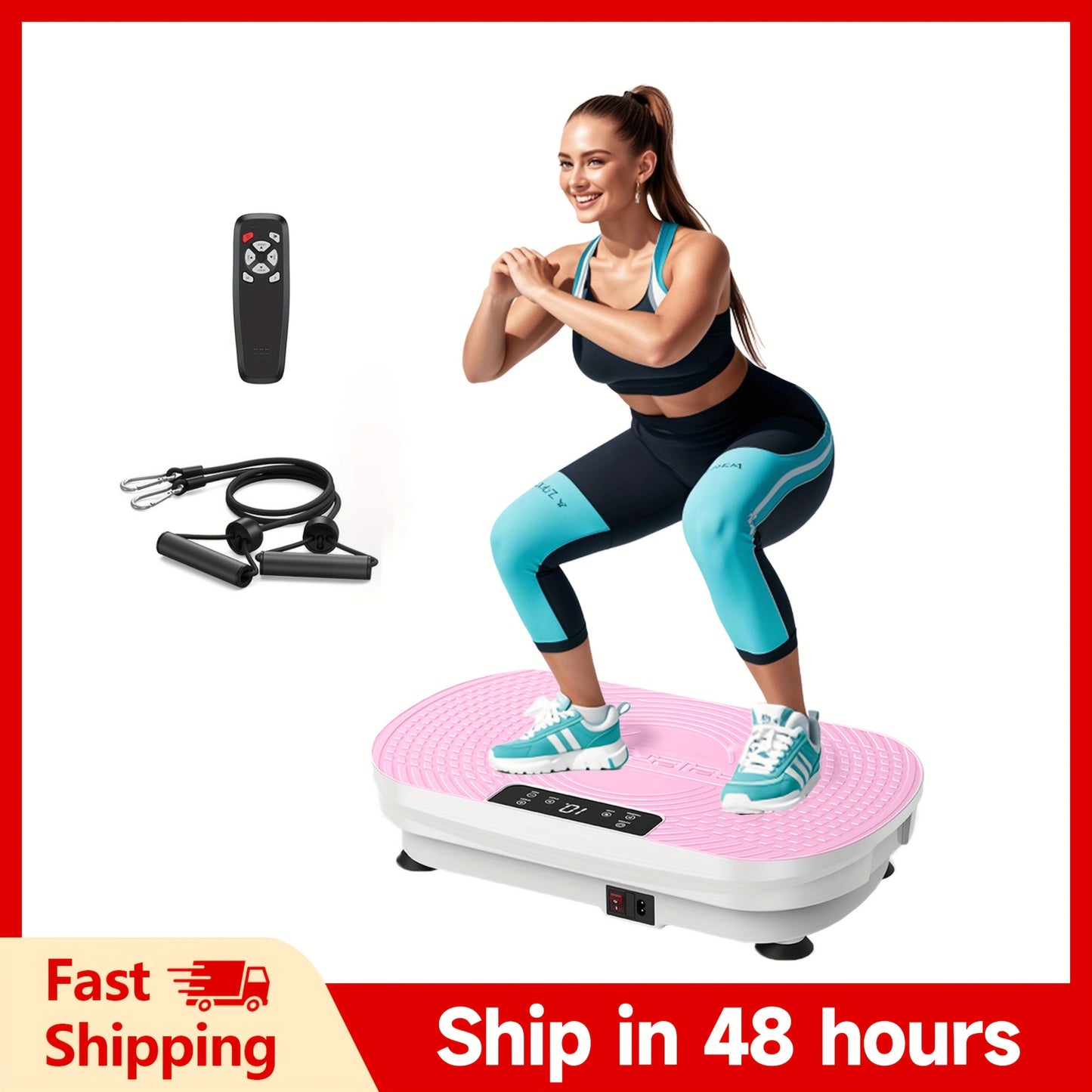 Fitness Pedel/ Vibration Plate Exercise Machine, Multiple Preset Modes Vibration Platform, Whole Body Workout Exercise Machine For Body Building, Quiet And Portable, Ideal Home Gym Workout Equipment, Perfect Gift, Without Bat