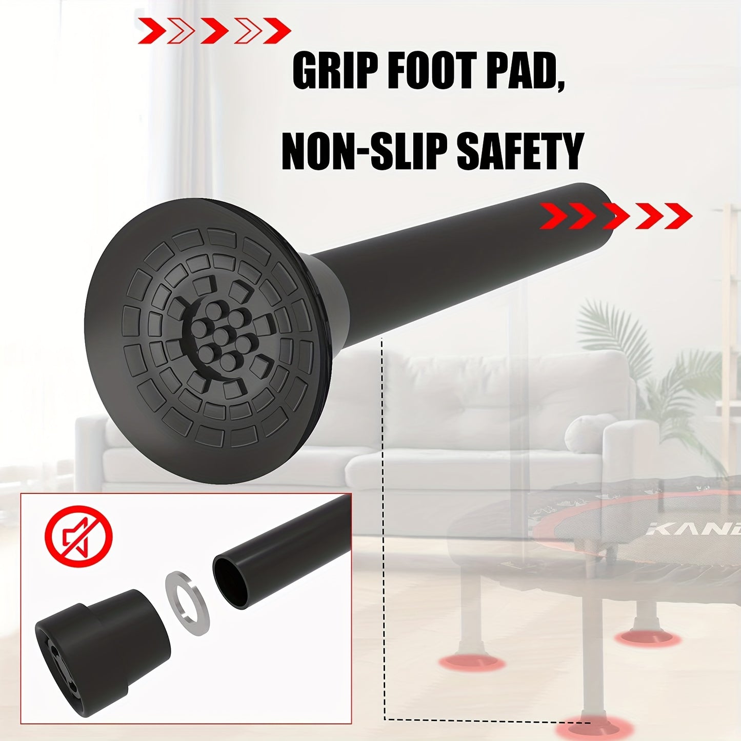 36" Foldable Mini Trampoline, Sports Trampoline for Indoor and Outdoor Use, Professional Round Jumping Cardio Trampoline, Max Load 300lbs/170lbs with Safety Pad, Stable & Quiet Exercise Rebounder for Adults Indoor, Garden Wor