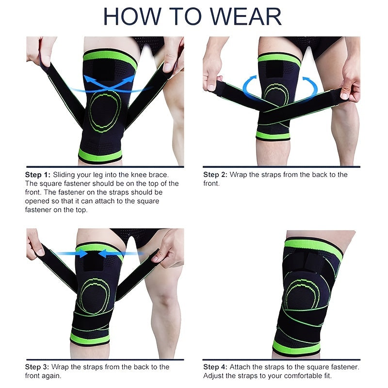 (2pcs) Order A Size Up Get Maximum Knee Support & Arthritis Relief For Men & Women - Adjustable Strap Wrap For Running, Cycling & Exercise!