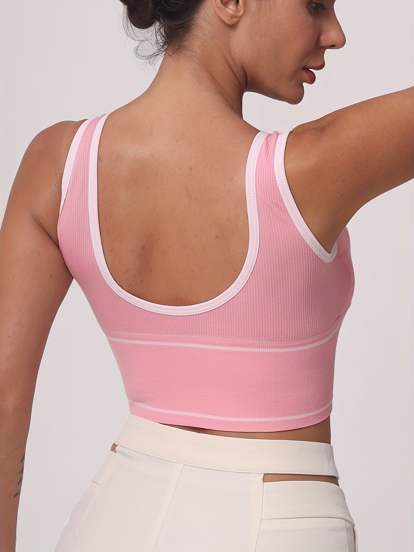4 Pcs Stretch Exercise Fitness No Steel Ring Bra, Running Casual Gym Yoga Full Coverage Bra