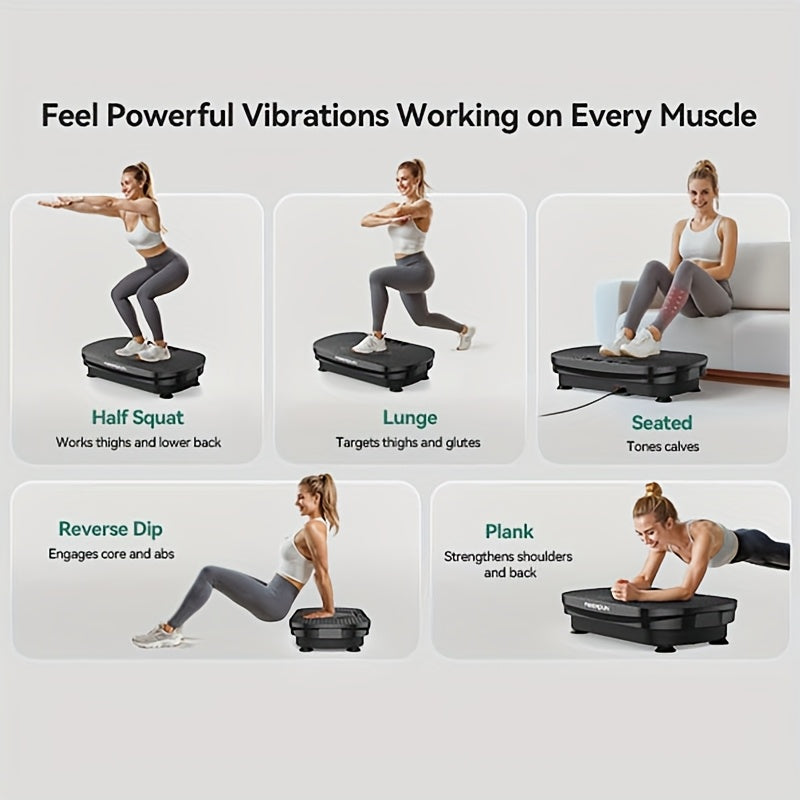 Vibration Plate Equipment- Whole Body Workout Equipment for Women, And Silicone Pedal, Gift Stocking, Christmas Gift for Your Family