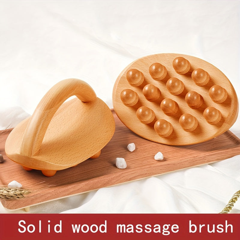 1/2pcs Massage Stick - Full Body Relaxation, Wooden Massage Tool for Back, Neck, Abandon, Hand, Leg, Waist, Relax Muscles tool After Exercise, Massager tool, Massage brush with 12 Smooth Beads