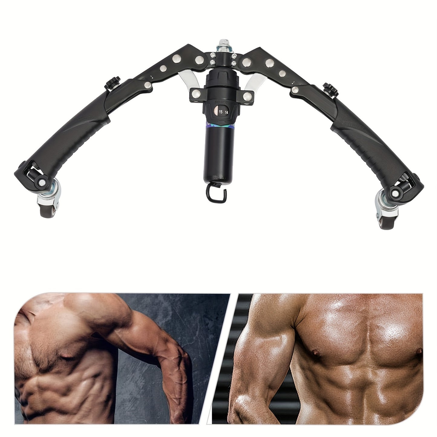 Twister Arm Exerciser - Adjustable 22-440lbs Hydraulic Abdominal Exercise Wheel