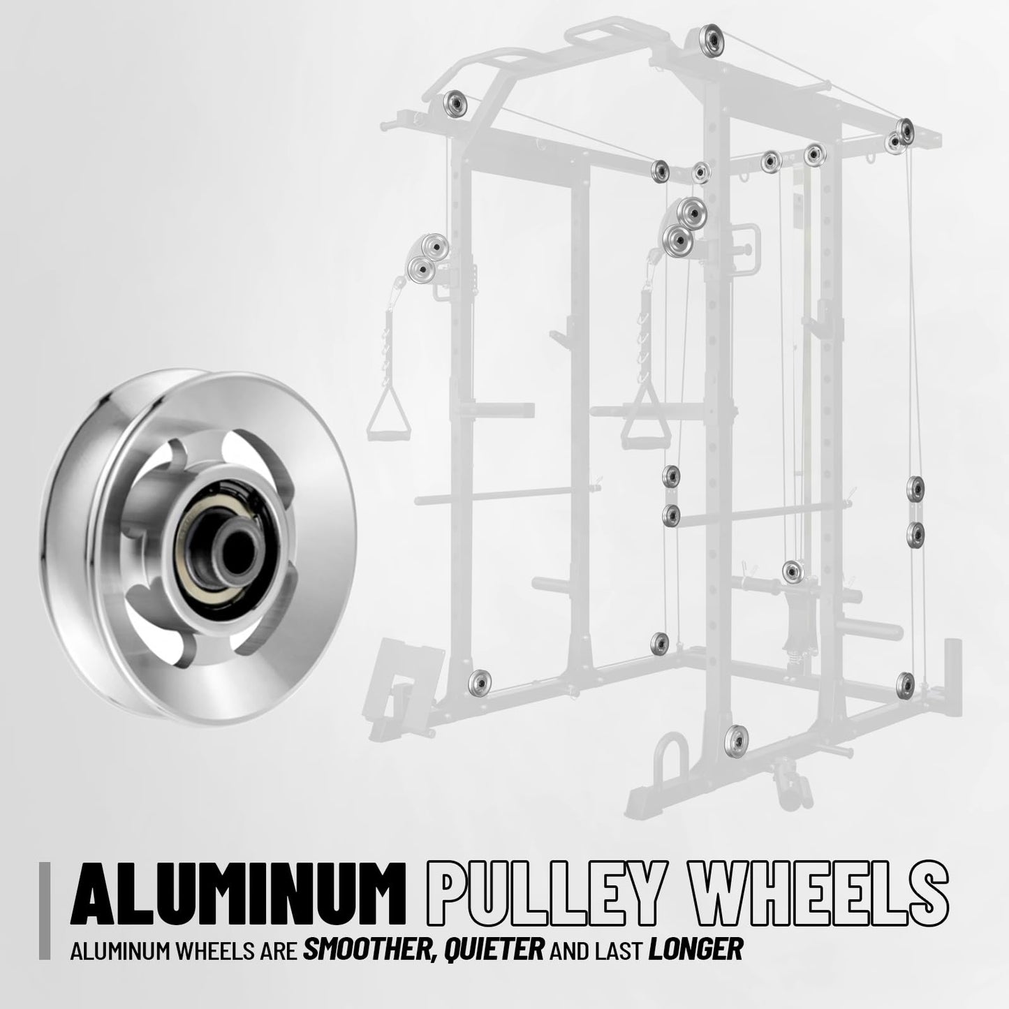 Mikolo Power Cage, Power Rack with Cable Crossover System, 1500LBS Squat Rack with LAT Pull Down System, Workout Cage with Pulley System for Fitness Home Gym