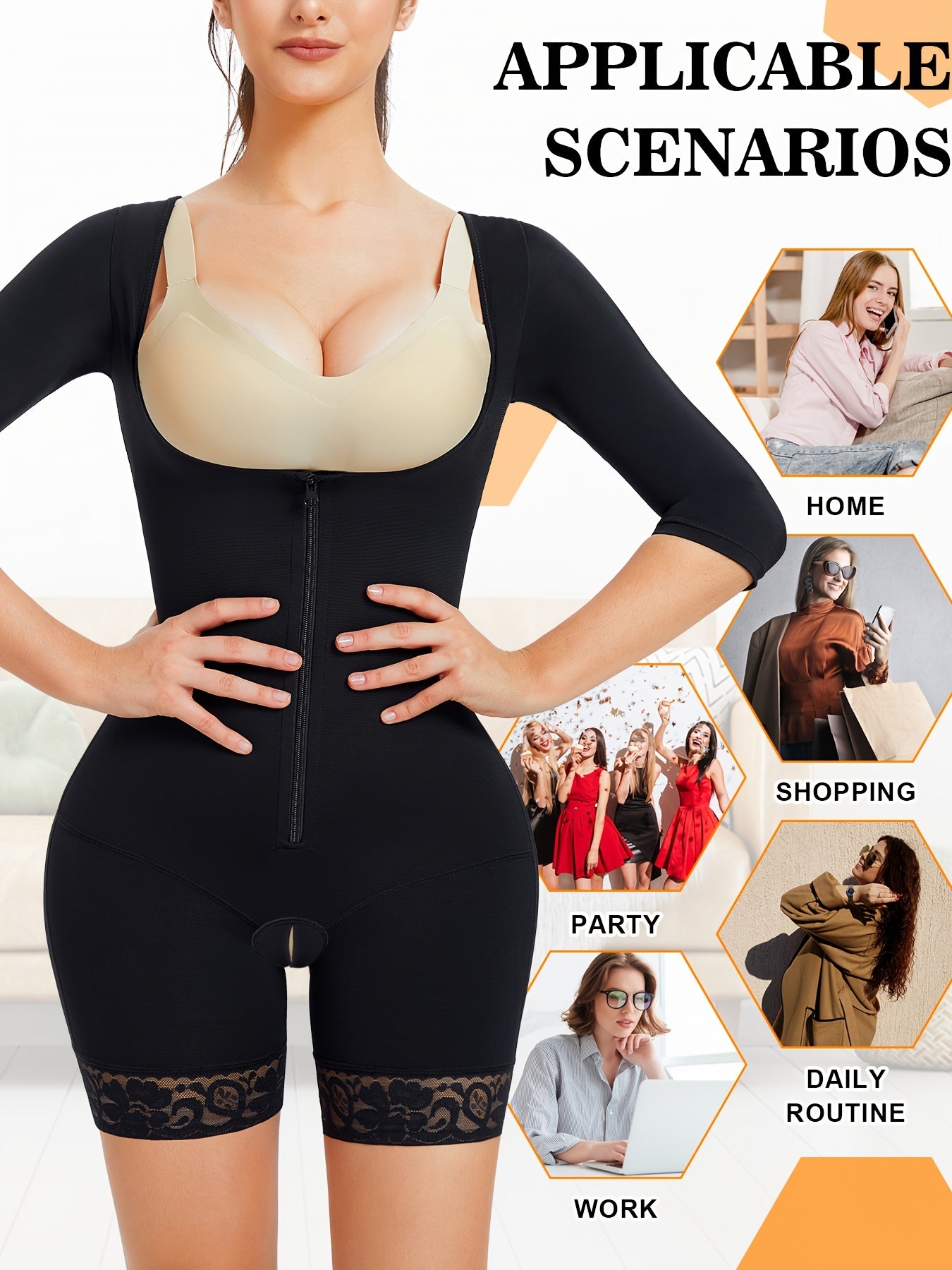 Postpartum Shaping Bodysuit - Waist Trainer Tummy Control Open Crotch Open Bust Slip Body Shaper - Breathable Fabric - For Women Postpartum Recovery & Shapewear - Suitable for Daily Wear & Exercise - Perfect Gift for New Moms