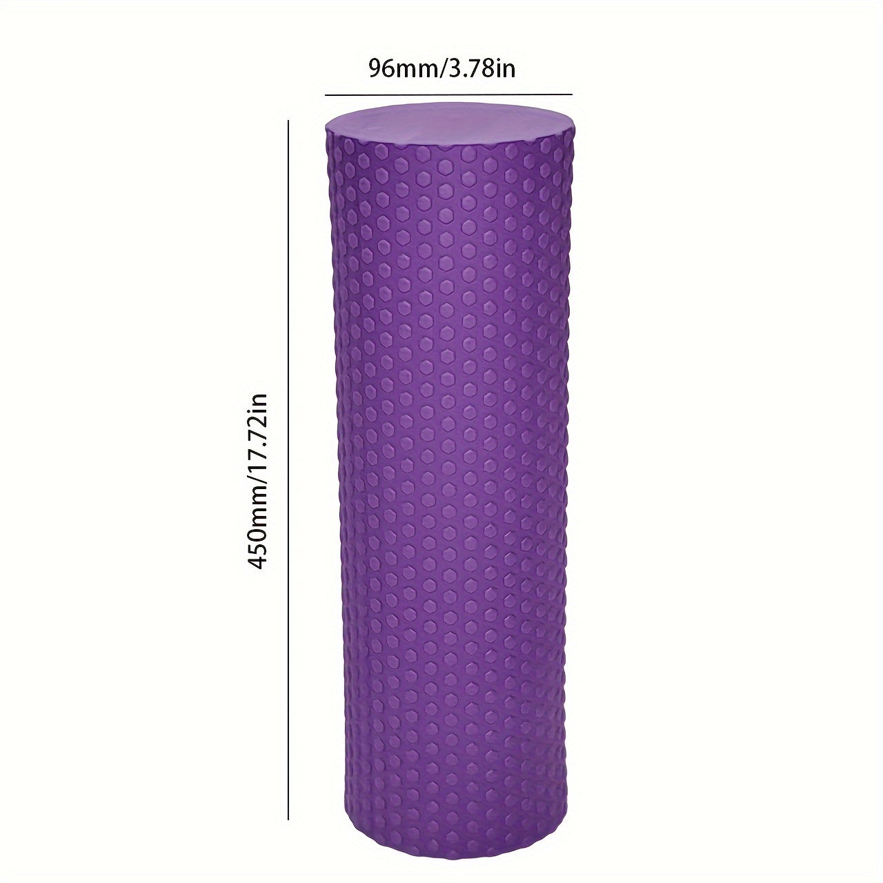 1pc Premium EVA Foam Roller - Textured Surface for Enhanced Flexibility, Muscle Relaxation | Ideal for Yoga, Pilates & Fitness | Available in Purple, Blue, Black, Workout Accessories