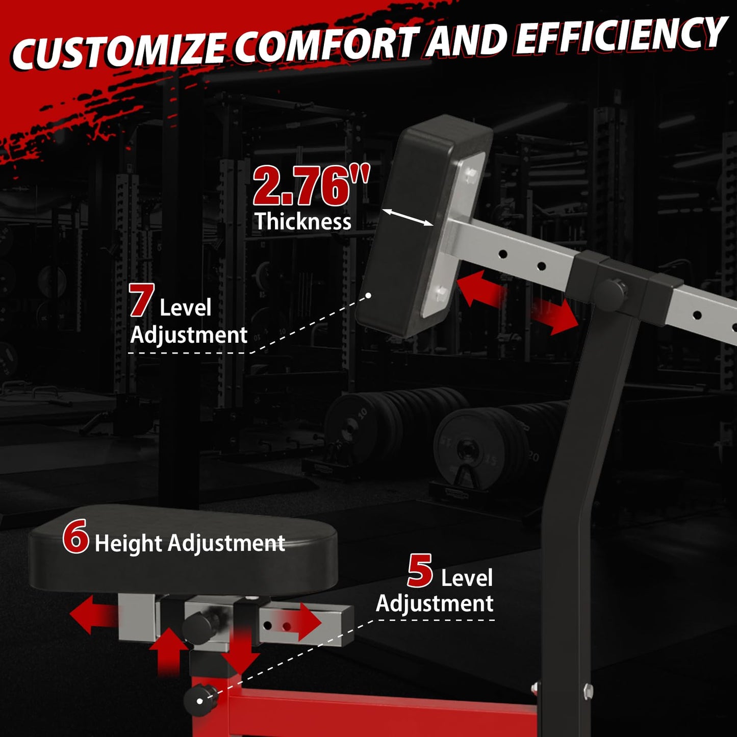 Seated Row Machine, Back Machine Gym Equipment Plate Loaded, Adjustable LAT Machine with Independent Arms & Multi Grip Positions, 400LBS Capacity