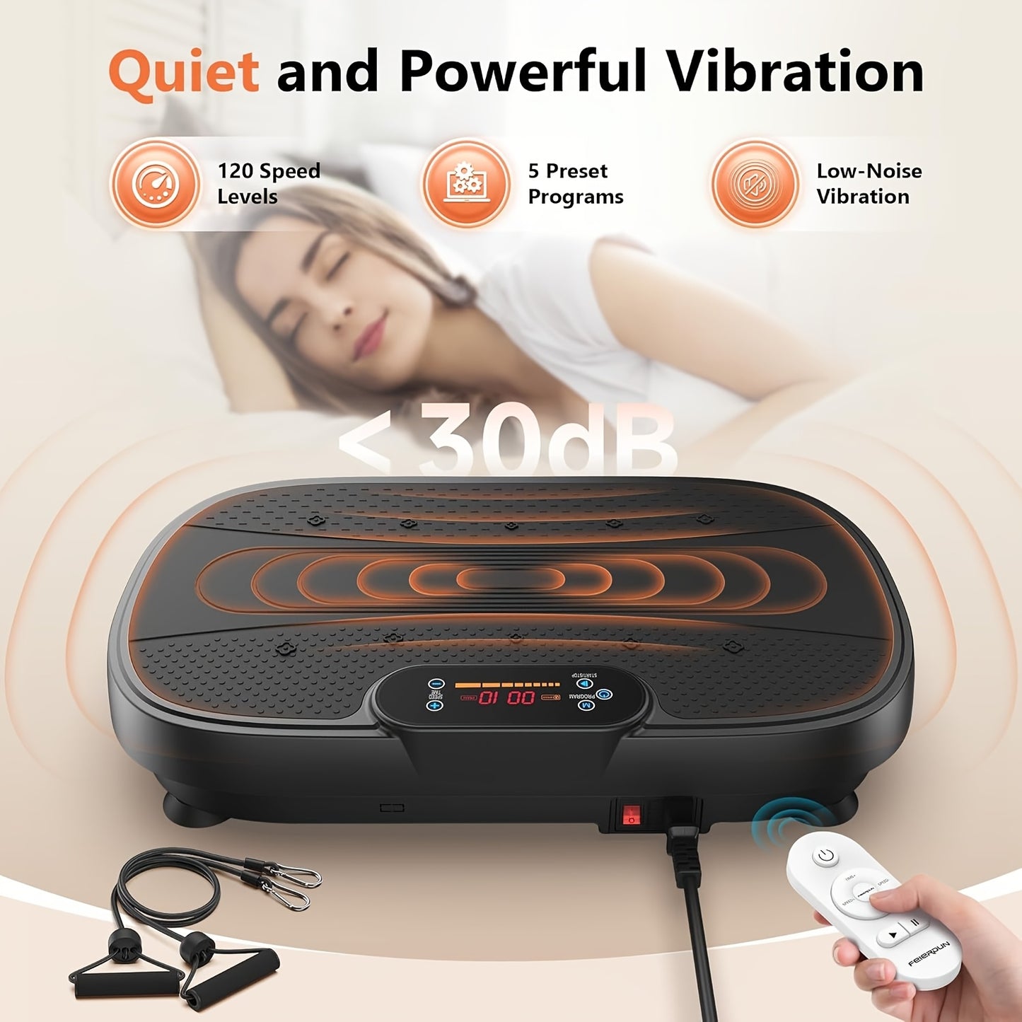 Vibration Plate Equipment- Whole Body Workout Equipment for Women, And Silicone Pedal, Gift Stocking, Christmas Gift for Your Family