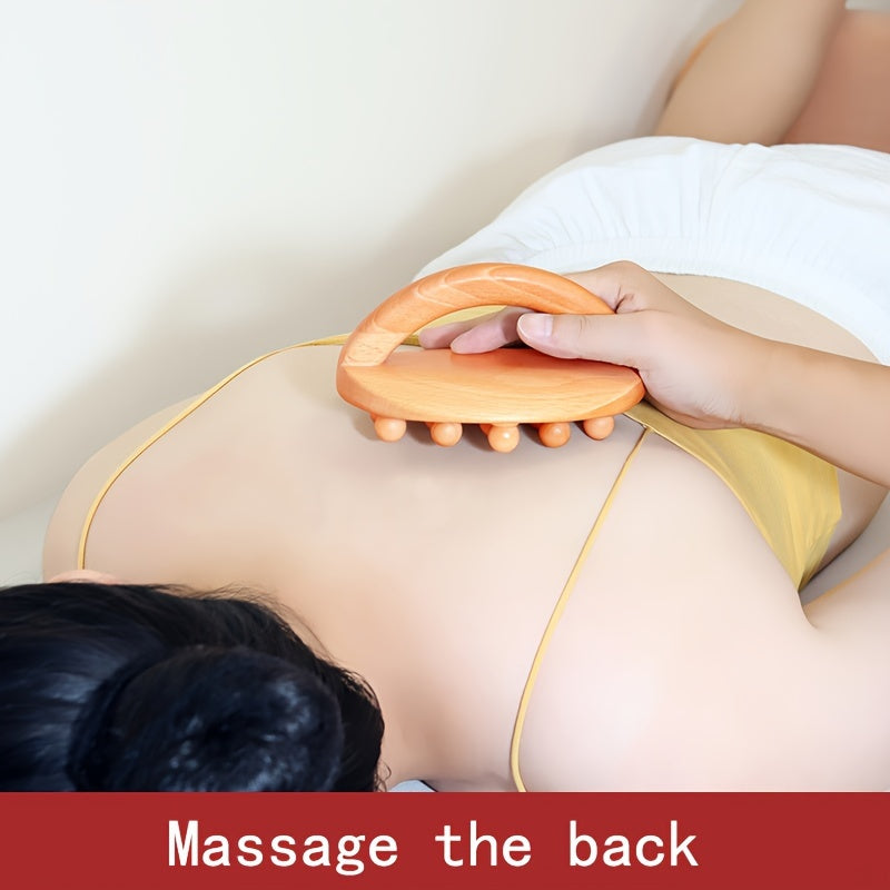 1/2pcs Massage Stick - Full Body Relaxation, Wooden Massage Tool for Back, Neck, Abandon, Hand, Leg, Waist, Relax Muscles tool After Exercise, Massager tool, Massage brush with 12 Smooth Beads