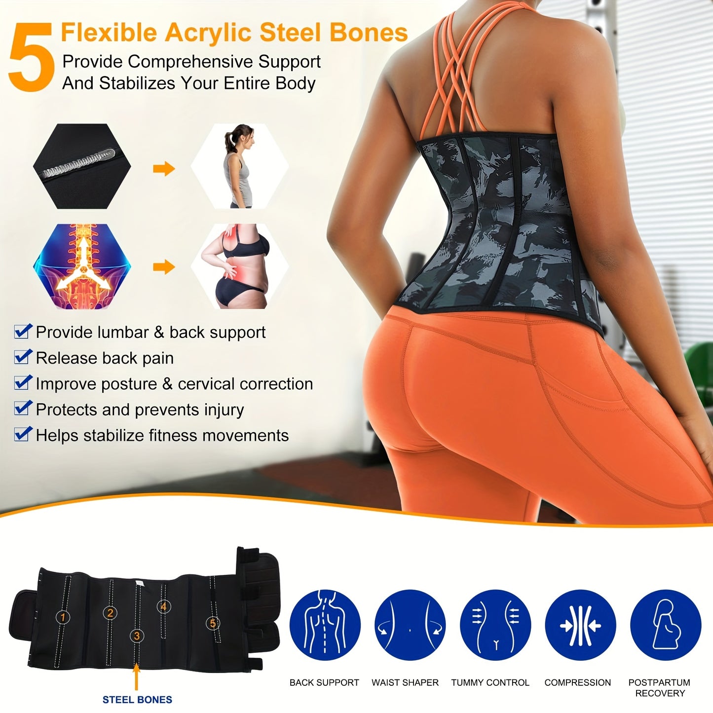 Women's Waist Trainer, Abdomen-restraining Exercise, Sweat-absorbing Slimming Belt For Reducing Belly Fat And Waist During Workouts