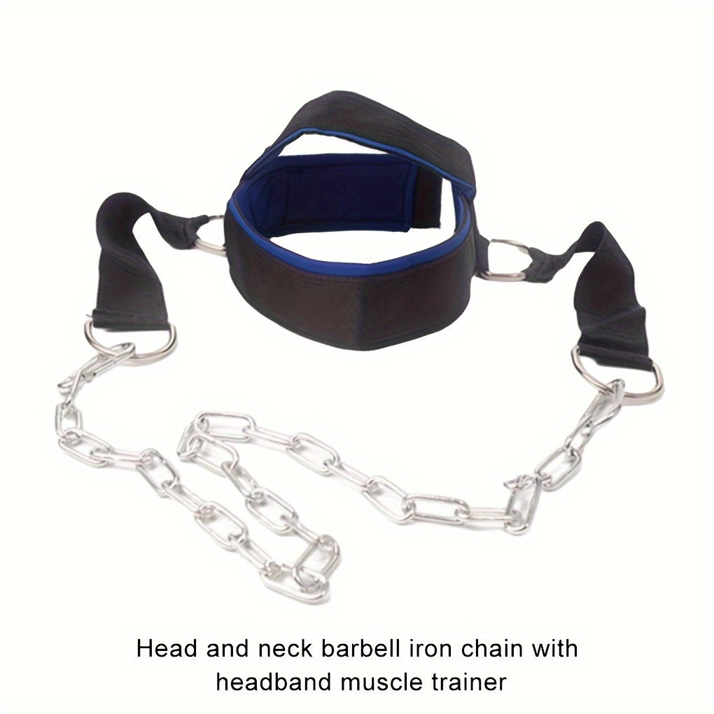 1pc Weight Lifting Training Headband With Chain, Suitable For Strength Training, Muscle Exercise