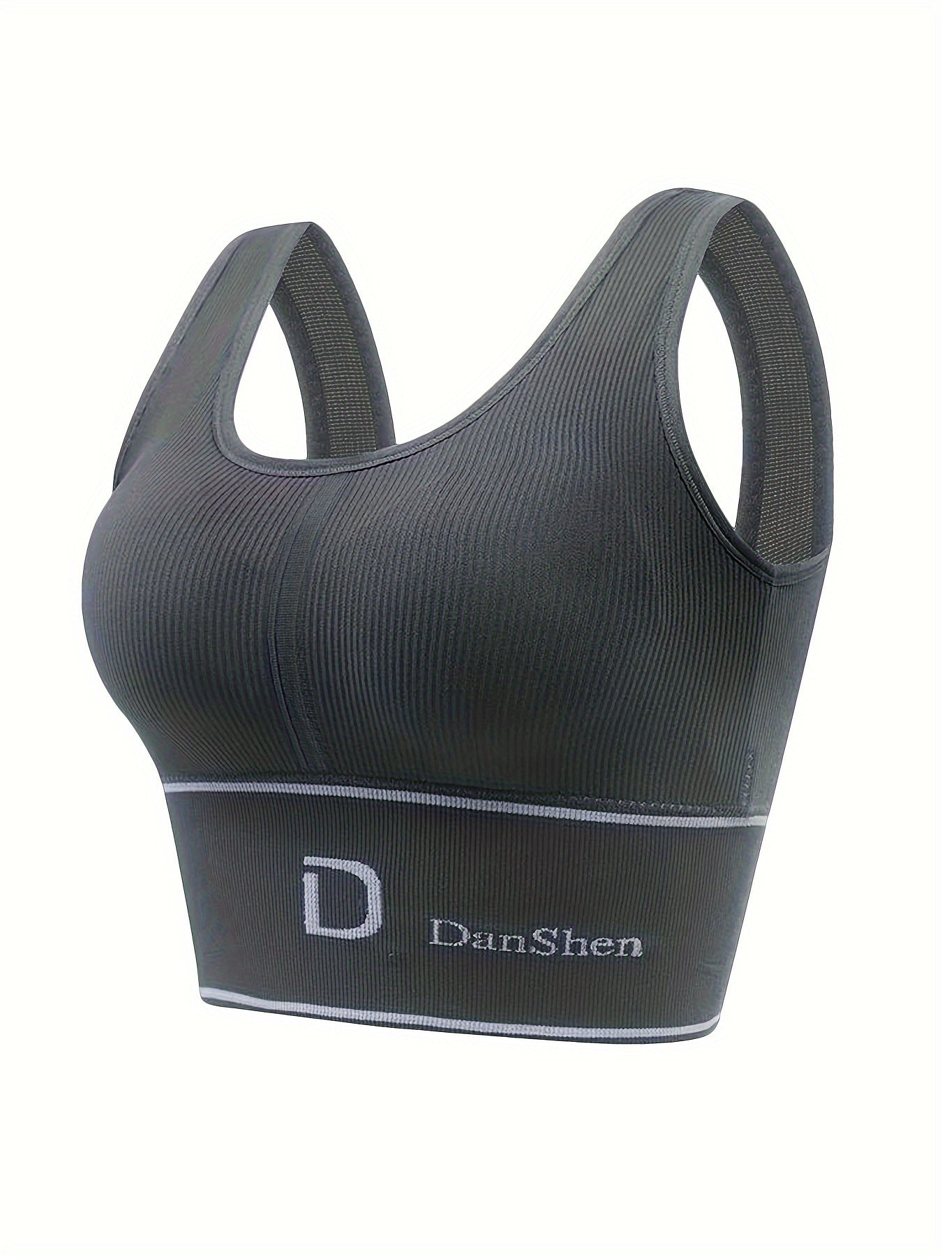 3-piece Set, No Steel Ring Stretch Exercise Fitness Bra, Spring And Autumn Style Running Casual Gym Yoga Underwear