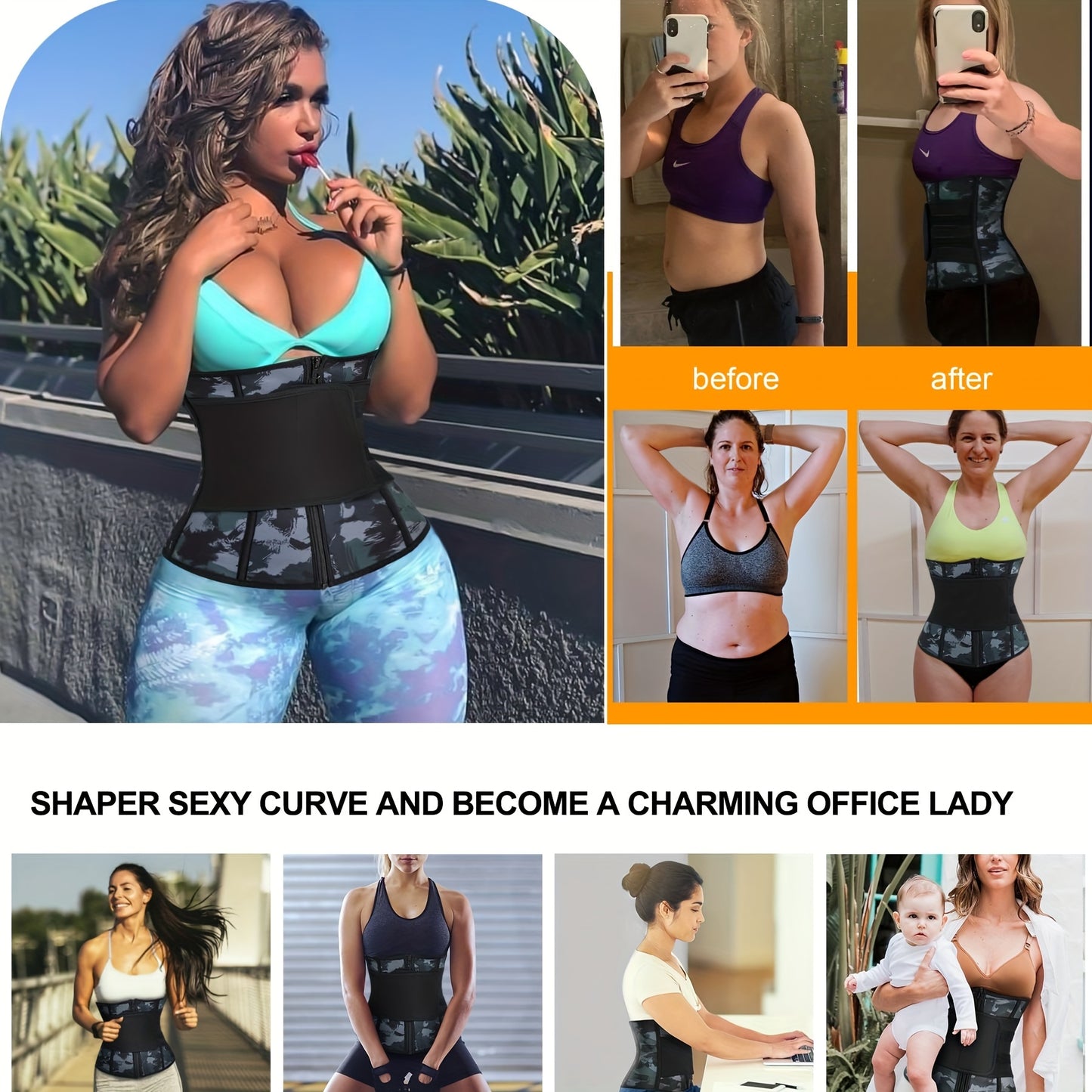 Women's Waist Trainer, Abdomen-restraining Exercise, Sweat-absorbing Slimming Belt For Reducing Belly Fat And Waist During Workouts