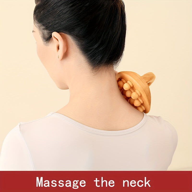 1/2pcs Massage Stick - Full Body Relaxation, Wooden Massage Tool for Back, Neck, Abandon, Hand, Leg, Waist, Relax Muscles tool After Exercise, Massager tool, Massage brush with 12 Smooth Beads