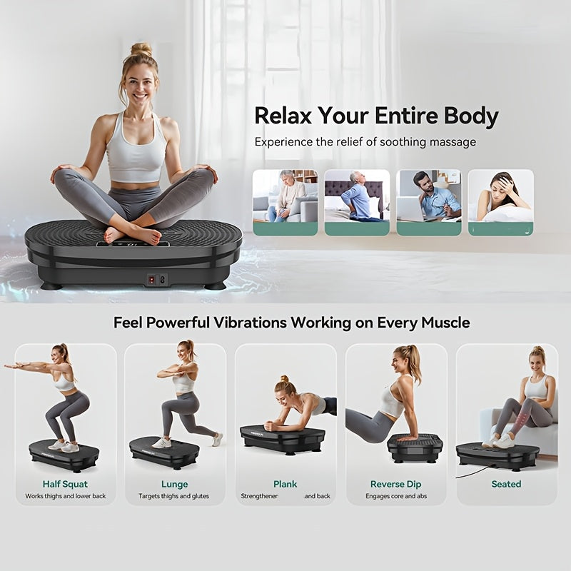 Vibration Plate Equipment- Whole Body Workout Equipment for Women, And Silicone Pedal, Gift Stocking, Christmas Gift for Your Family