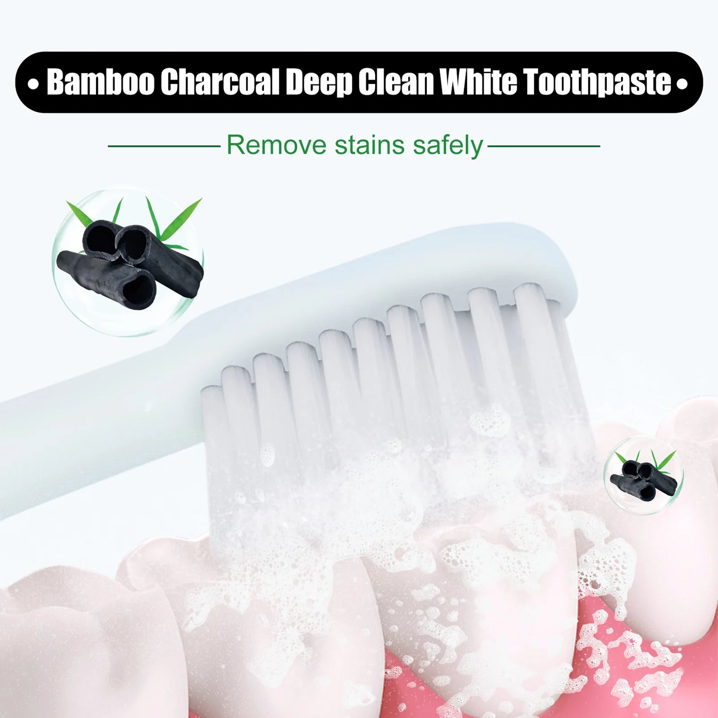 Eelhoe Black Bamboo Charcoal Toothpaste Clean Teeth Yellow Teeth Bad Breath Remover Oral Care Dark Teeth Brightening Toothpaste
