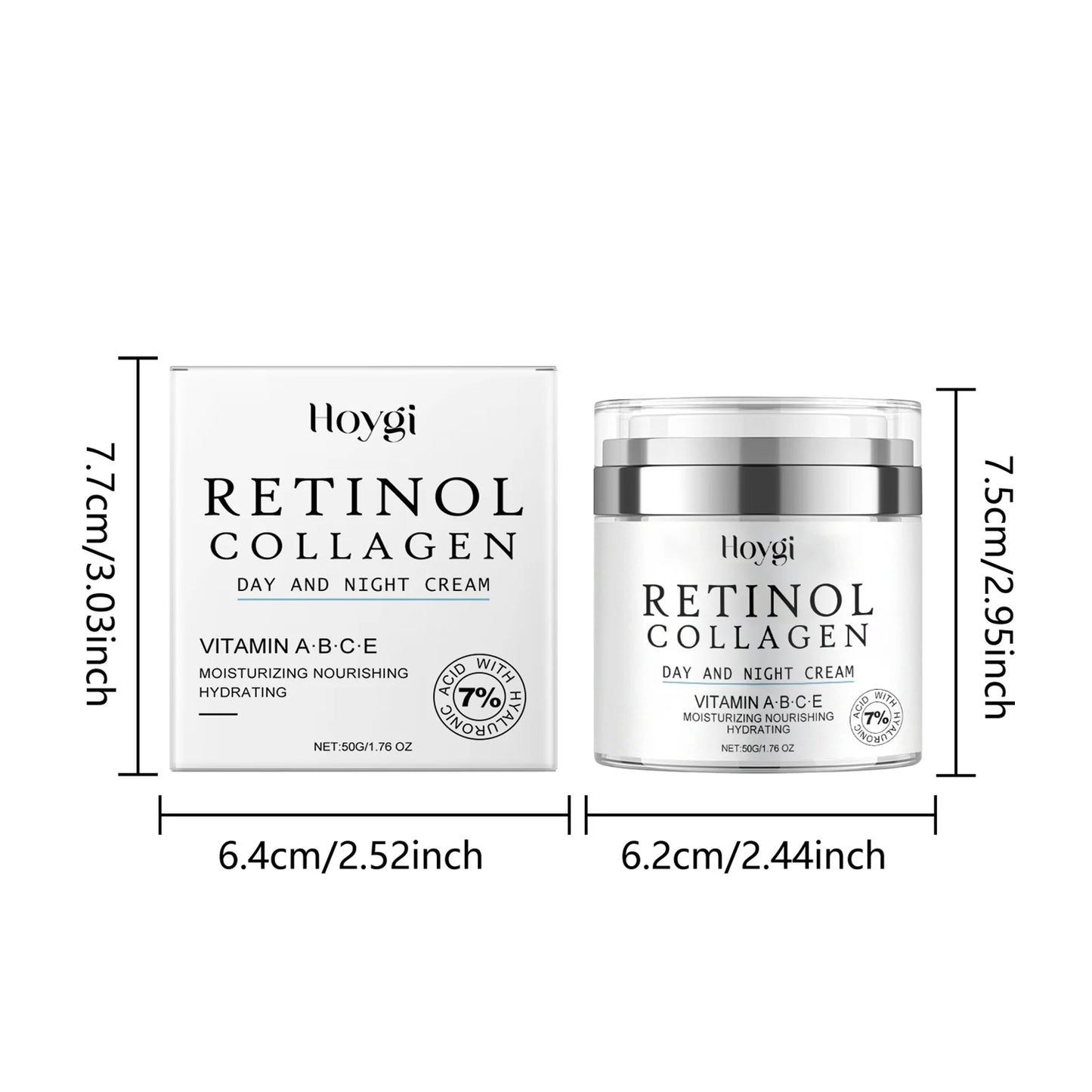 50g Hoygi Retinol Anti Aging Face Cream Moisturize Nourish Tighten Skin Remove Wrinkles Radiate Youthful Radiance Collagen Cream
