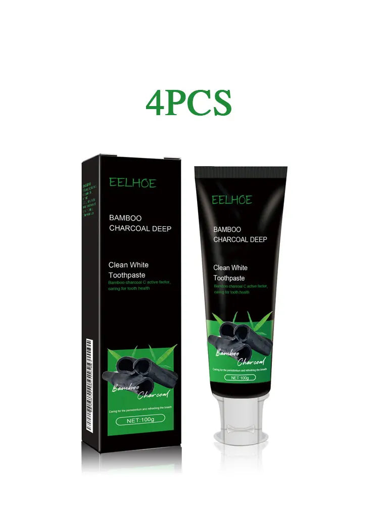 Eelhoe Black Bamboo Charcoal Toothpaste Clean Teeth Yellow Teeth Bad Breath Remover Oral Care Dark Teeth Brightening Toothpaste