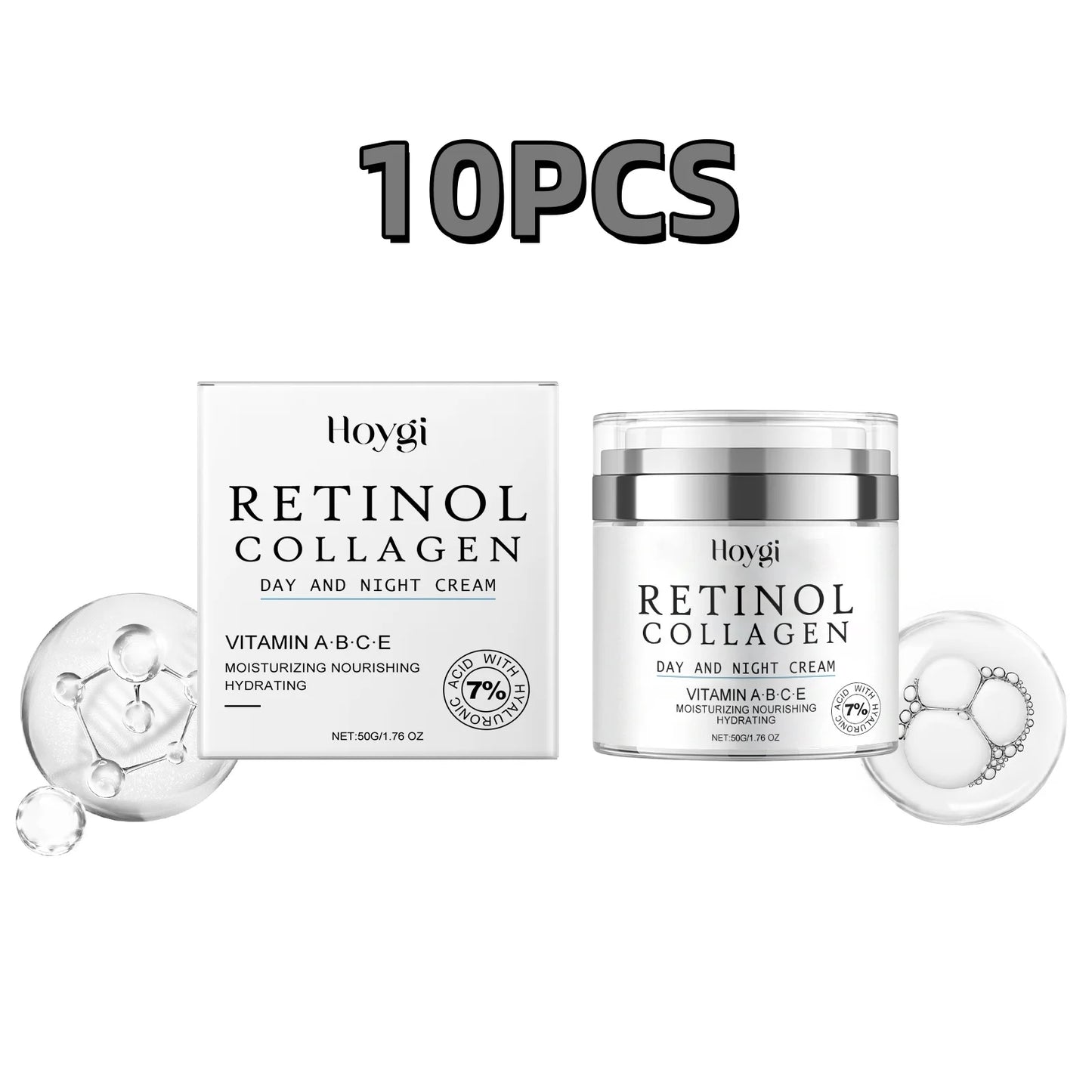 50g Hoygi Retinol Anti Aging Face Cream Moisturize Nourish Tighten Skin Remove Wrinkles Radiate Youthful Radiance Collagen Cream