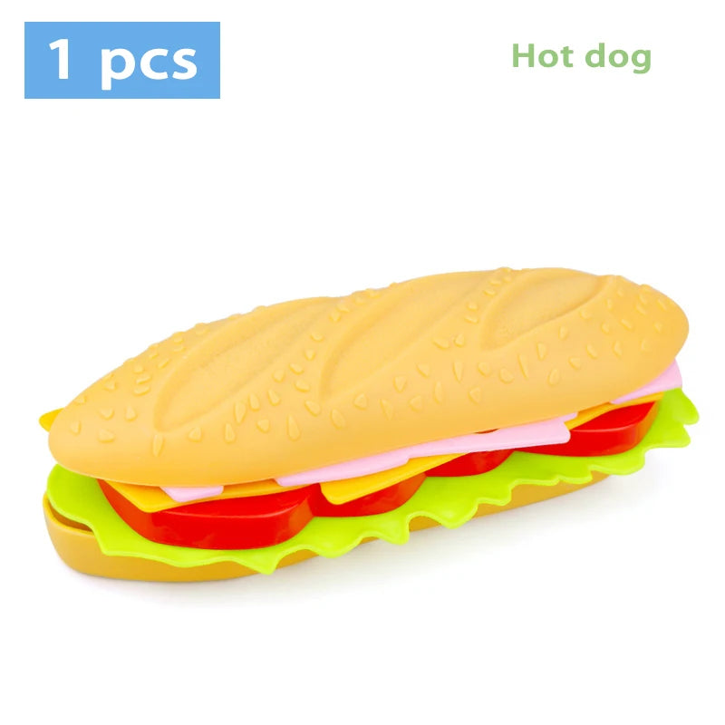 Children Pretend Simulation Food Toys Baby Play House Hamburger Hot dog French Fries Kitchen Set Toys Fast Food Educational Toys