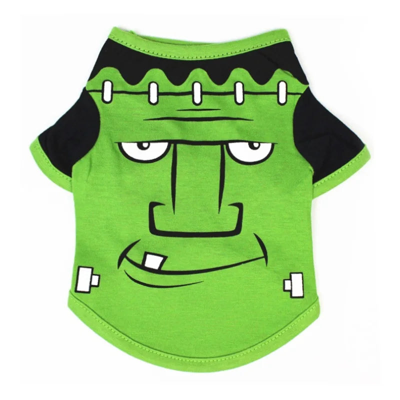 New Halloween Pet Clothes For Small Dogs Funny Dog Vest Cat Clothing Pet Hoodies Party Grimace Pumpkin Costume Puppy Up Outfit